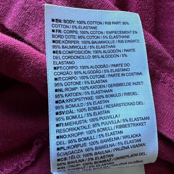 Wilson Athletic Women’s Burgundy Stitched Logo Baby Tee Size S - Picture 8 of 8